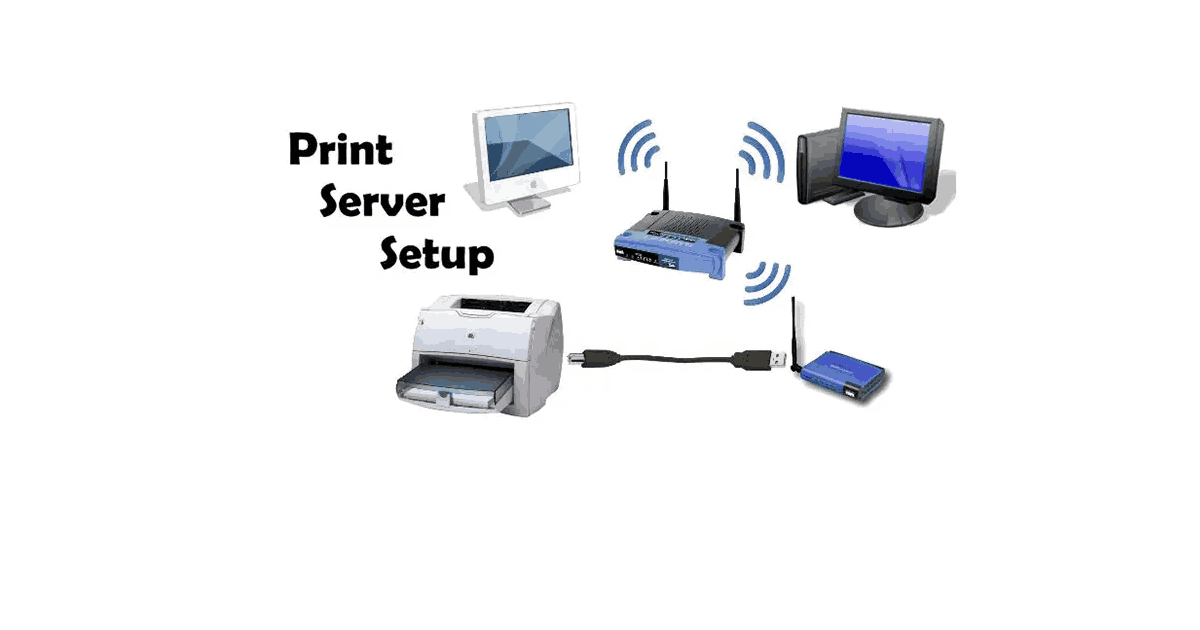 استفاده از سرور چاپ، از دیگر روش‌های تبدیل پرینتر معمولی به وایرلس است.